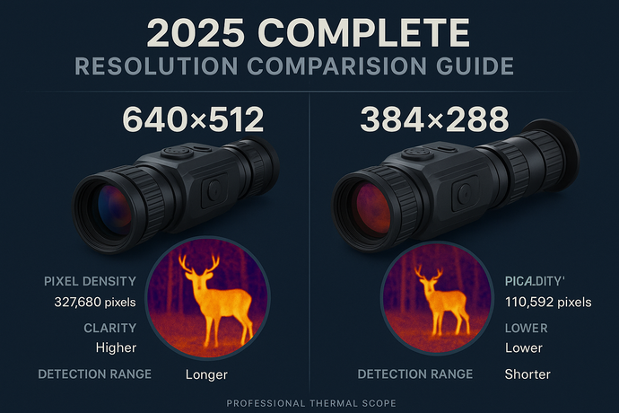 640×512 vs 384×288 Thermal Scope: Complete Resolution Comparison Guide 2025