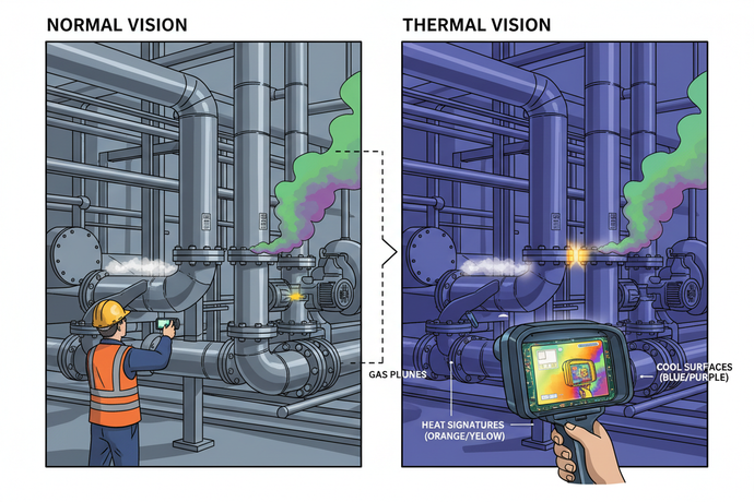 Why Thermal Cameras Detect Gas Plumes—But Not Everything You Think They Do