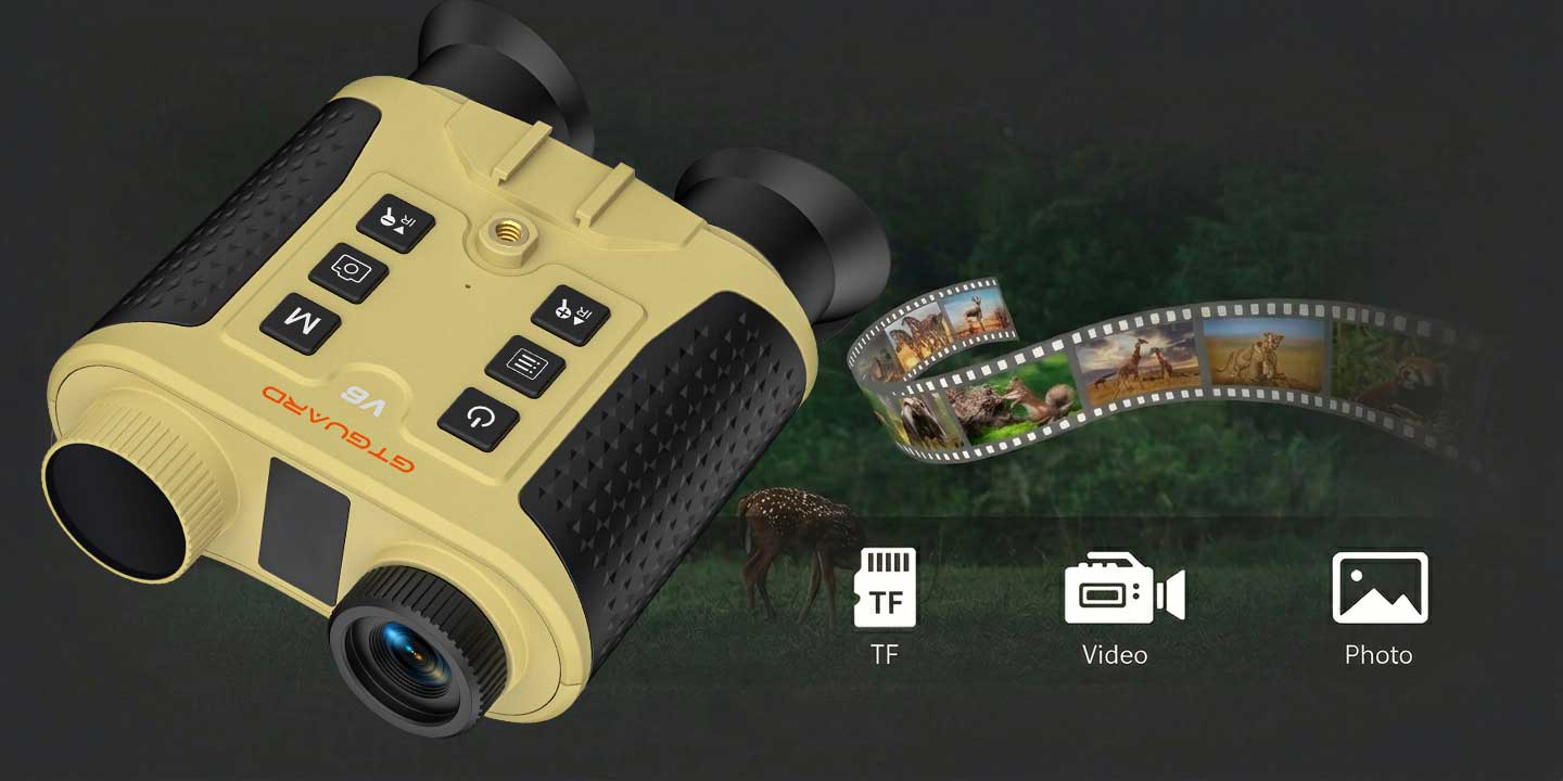 binoculars with recording